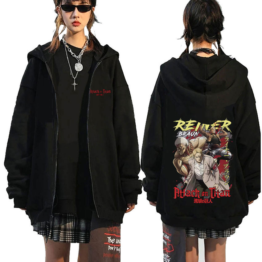 Anime Merch Hoodie - Аниме Атака Титанов Рейнер Браун Графическая