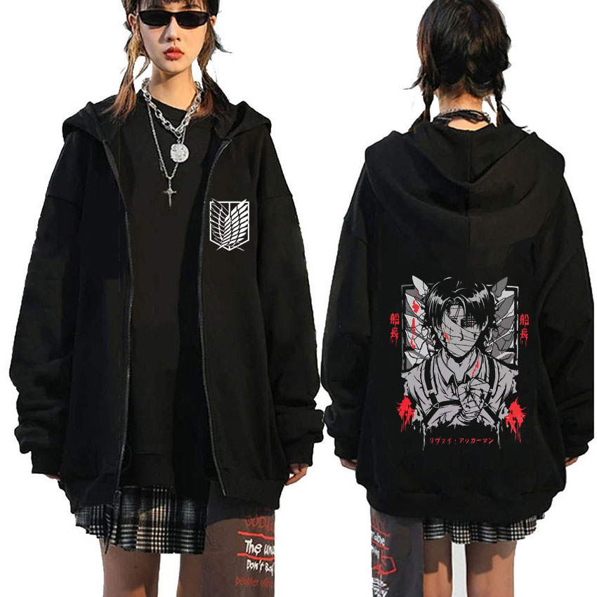 Anime Merch Hoodie - Аниме «Атака Титанов» Леви Акерман, толстовка