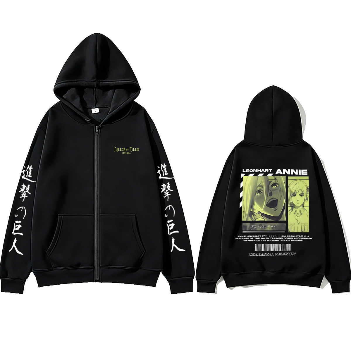 Худи на молнии с принтом «Атак – обзор и цена Anime Merch Hoodie