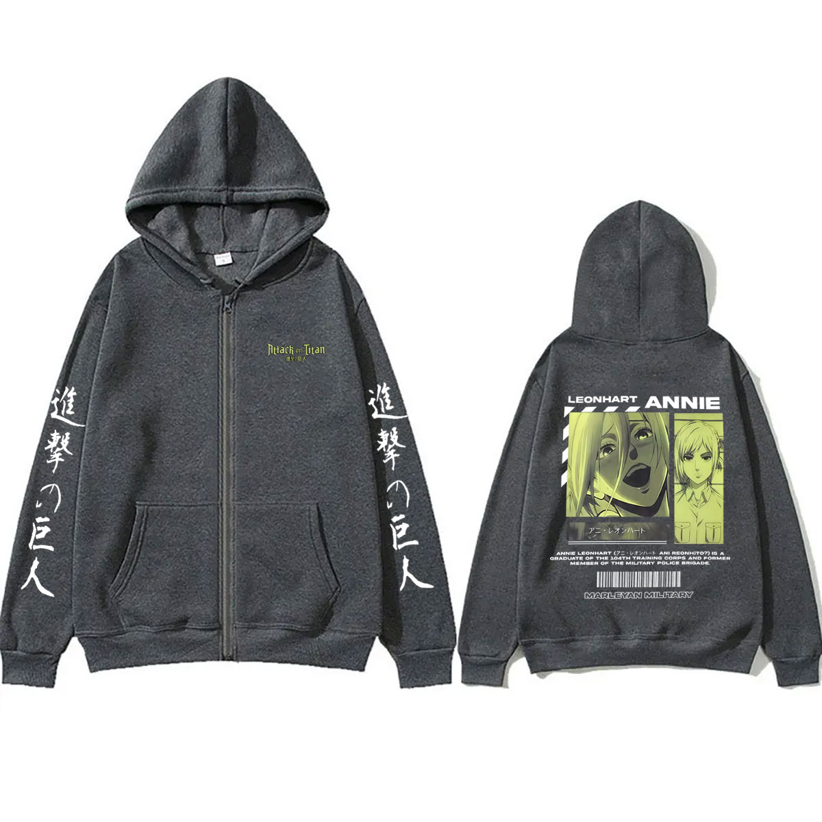 Худи на молнии с принтом «Атак – обзор и цена Anime Merch Hoodie