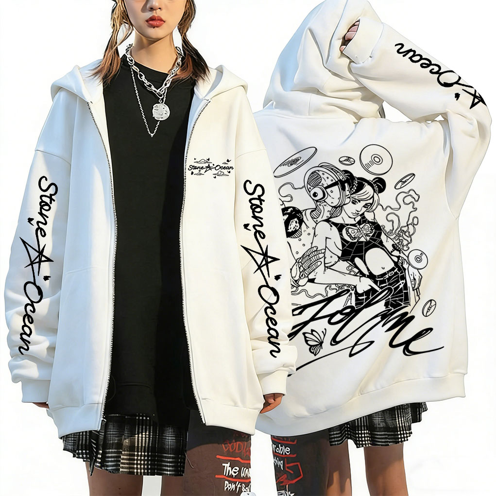 Аниме-худи на молнии «Jojo Biz – обзор и цена Anime Merch Hoodie